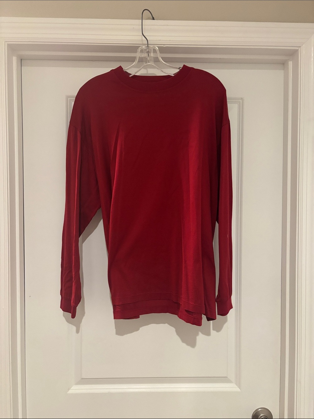 Bachrach Men's Long Sleeve Crewneck Shirt - Deep Red